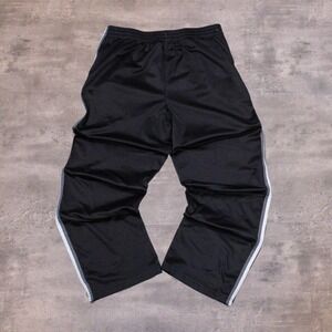 Y2K 2000's Athletic Work Stripped Baggy Relax Fit Wide Legged Track Sweat Pant's